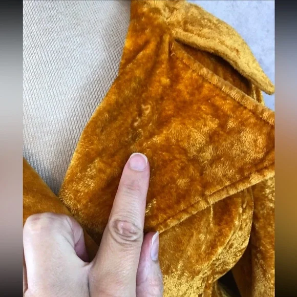 Country Pacer rare 60s gold velvet penny lane fur sleeve Russian coat - Picture 10 of 16